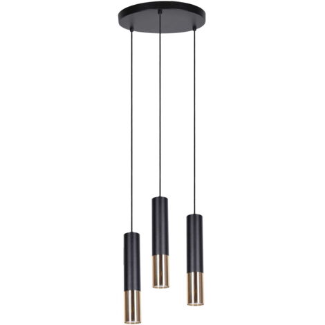 Lampadario moderno nero/oro 3xGU10 Kaja Astina K-4872