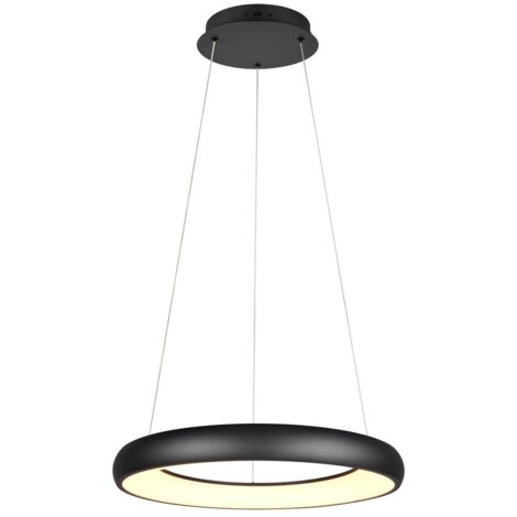 Lampadario moderno nero Ring Ø62 LED 38W Cardona Trio