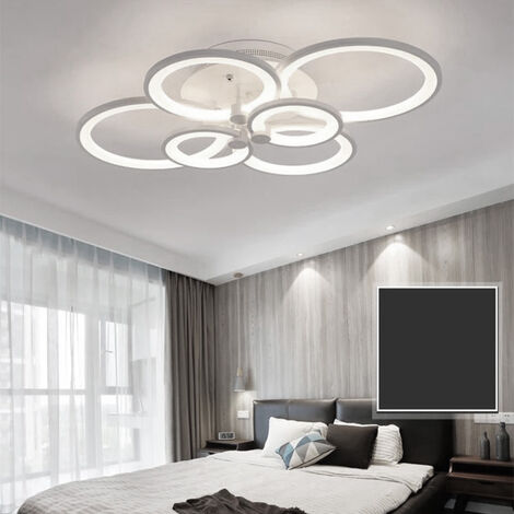 OBIETTIVO BY UNIVERSO Lampadario Moderno Plafoniera led moderno 6 anelli 47W Luce Bianca Fredda