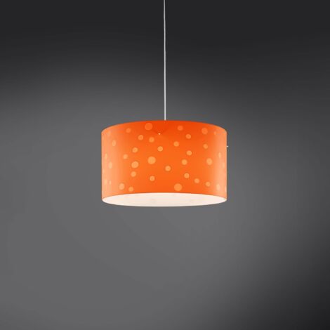 Lampadario Moderno Pois Polilux ® Arancione Materie Plastiche Bianco 3 Luci E27