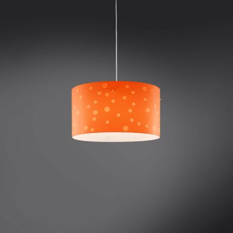 Lampadario Moderno Pois Polilux ® Arancione Materie Plastiche Bianco 5 Luci E27