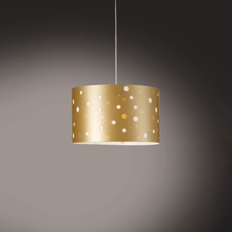Lampadario Moderno Pois Polilux ® New Gold Materie Plastiche Bianco 3 Luci E27