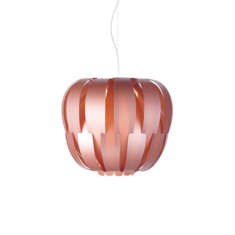 Lampadario Moderno Queen Polilux ® Pink Metal E Metallo Cromo 2 Luci E27