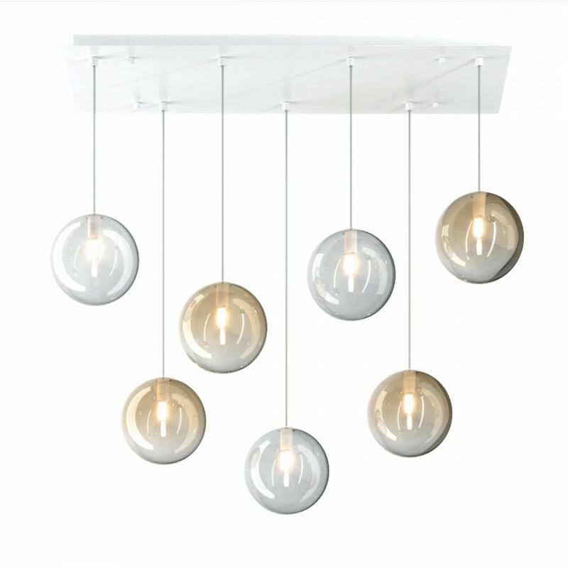 Lampadario moderno top light eclipse 1184bi s7 r ta g9 led vetro sospensione