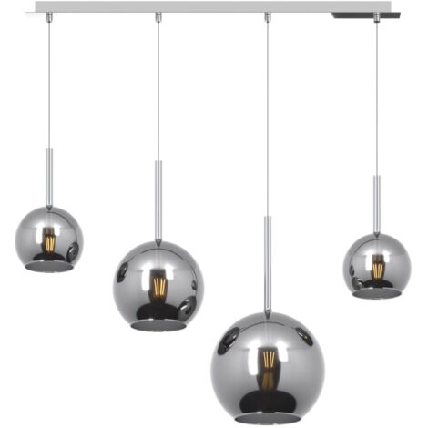 Lampadario moderno top light future 1155 cr s4 rmix cr e27 led vetro pirex soffiato lampada soffitto