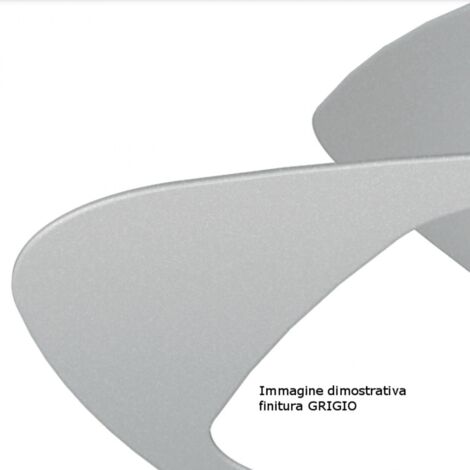 Lampadario moderno top light warped 1157 s50 e27 led metallo sospensione, finitura metallo grigio