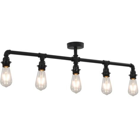 Lampadario Nero per 5 Lampadine E27 vidaXL