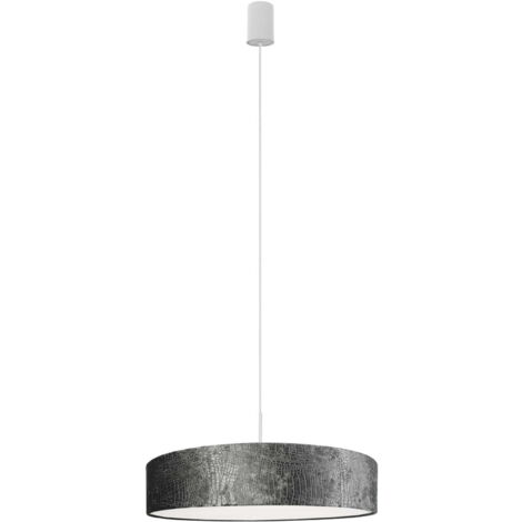 Lampadario Nowodvorski Croco grigio velluto Ø65 3xE27