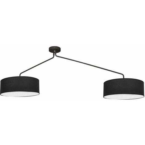 Lampadario Nowodvorski Falcon nero 6xE27 tessuto LED