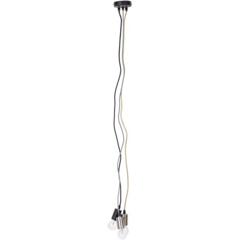 Lampadario "Oldish Light Met" in acciaio h 120 cm -3 luci (15x15x120)