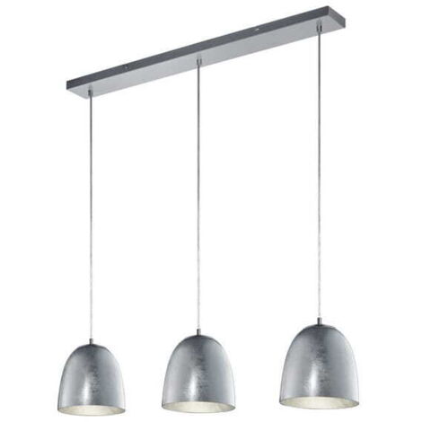 Lampadario Ontario argento metallo 3xE14 Trio dimmerabile