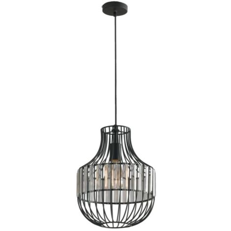 LAMPADARIO OPIUM E27 D.30XH130CM METALLO/VETRO.