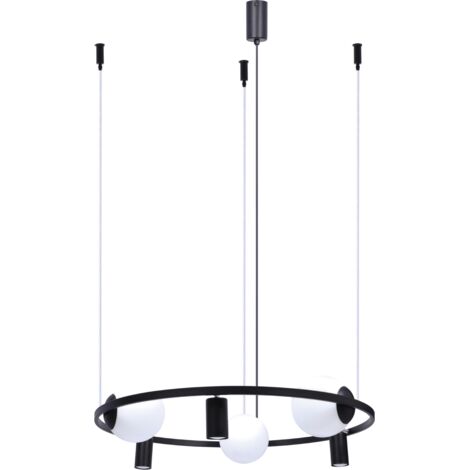 Lampadario Orbit nero/bianco 6 luci E27/GU10 Zuma Line 5006