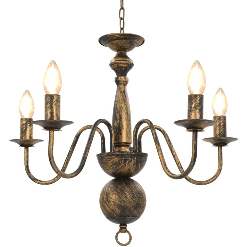 Vidaxl - Candelabro Stile Anticato Nero 5