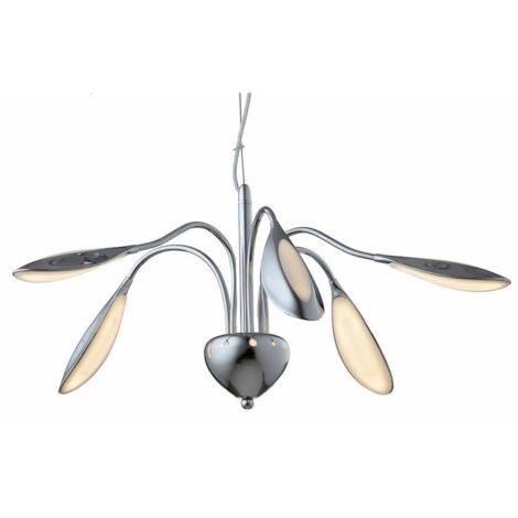 Lampadario Paloma moderno cromo 5 luci LED Reality