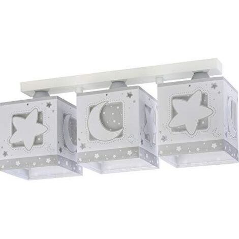 Lampadario Plafoneria a 3 faretti Luna Grigio