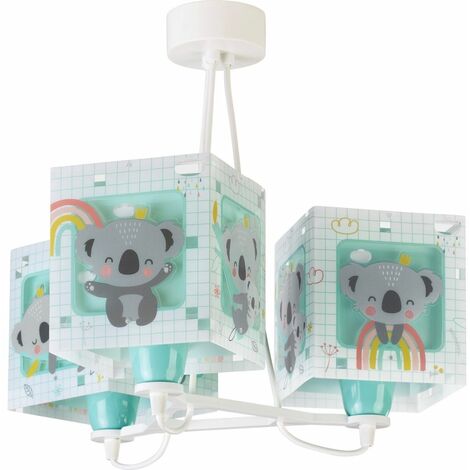 Lampadario Plafoniera a 3 faretti Koala verde