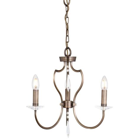 Lampadario plafoniera lampada a sospensione lampada a sospensione ottone cristalli bronzo scuro