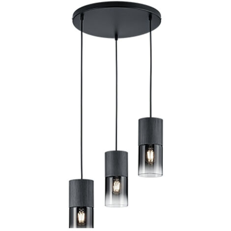 Lampadario ROBIN nero Trio 3 luci E27 IP20 310630332