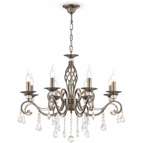 Lampadario Royal Classic in Metallo Grace Ottone