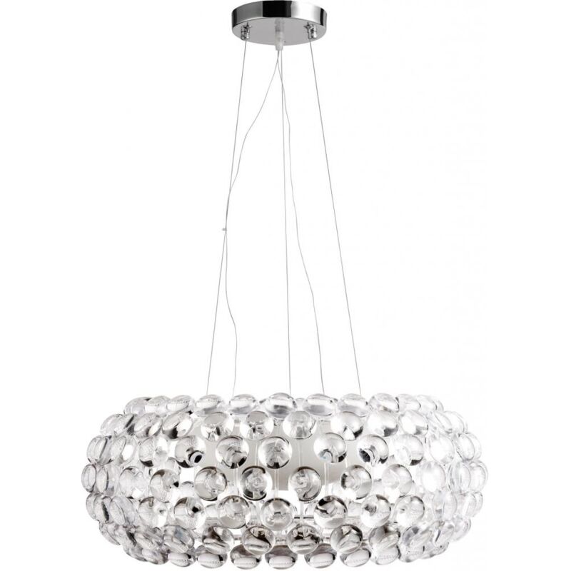 Lampadario - Lampada a Sospensione Sfere di Cristallo - 50cm - Savoni Trasparente - Acrilico, PPa