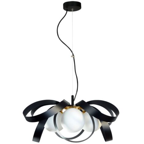 Lampadario sfere NELA Zuma Line 4xE14 nero oro Ø65