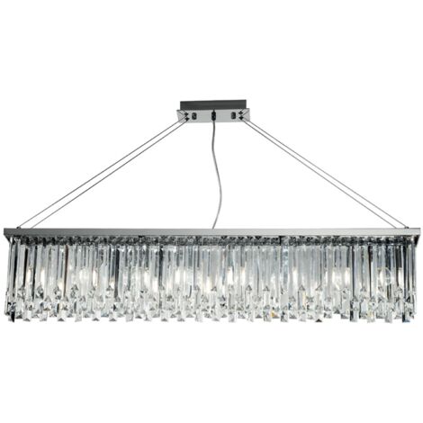 Lampadario sospensione a 8 luci E14 - BATIDA cristallo L110 cm