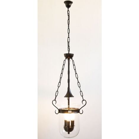 LAMPADARIO SOSPENSIONE APPLIQUE LAMPADA CULT A 3 LUCI DIAM.35 CM H120 NERO RUGG.