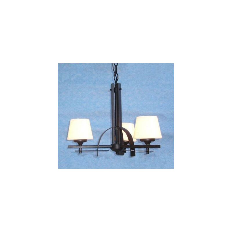 Image of Cruccolini - Lampadario sospensione applique lampada style a 3 luci diametro cm 60 - h70 cm