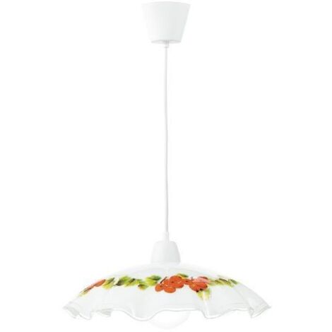 LAMPADARIO SOSPENSIONE IN VETRO DIAMETRO 42 CM 1XE27 RIBES FAN EUROPE