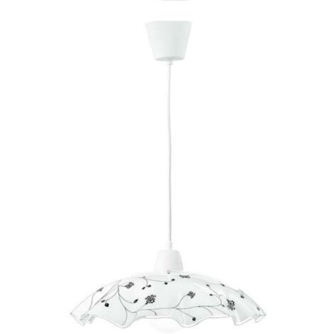 LAMPADARIO SOSPENSIONE IN VETRO DIAMETRO 42 CM 1XE27 ROOT FAN EUROPE