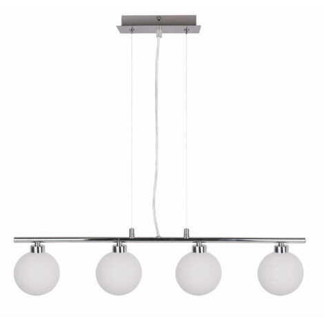 Lampadario sospeso Candellux Raisa 4xG9 cromato bianco