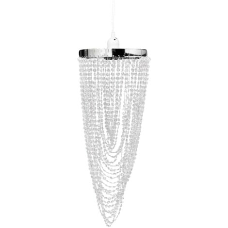 241120 vidaXL Lampadario Sospeso in Cristallo 22 x 58 cm