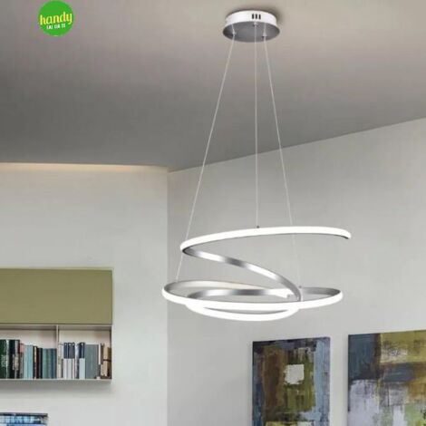 Lampadario Sospeso Kiley Novecento Silver 54cm LED 45W