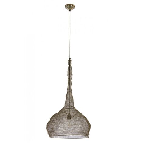 Lampadario Sospeso Metallo Marrone Industriale da Interno - DARIO