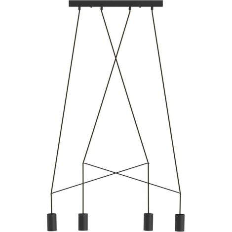Lampadario sospeso Nowodvorski Imbria nero 4xGU10 metallo