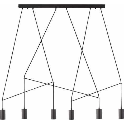 Lampadario sospeso Nowodvorski Imbria nero 6xGU10 130cm