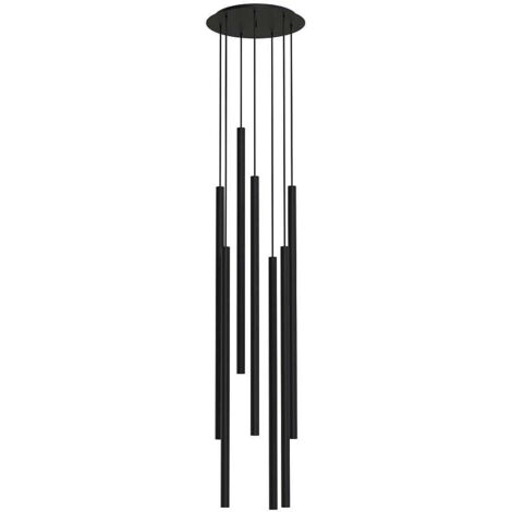 Lampadario sospeso Nowodvorski Laser nero 7xG9 Ø30