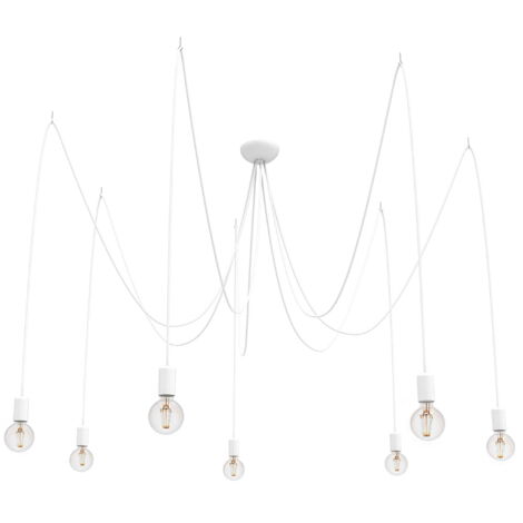 Lampadario sospeso Nowodvorski Spider bianco 7xE27 Ø300cm moderno