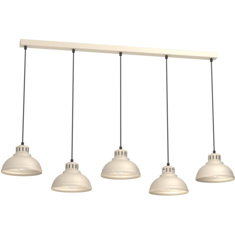 Lampadario Sven Luminex crema barra 125 cm metallo 5xE27