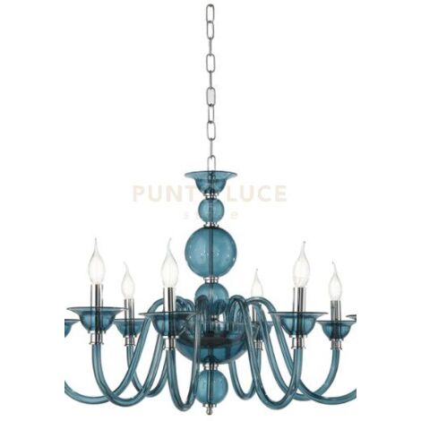 LAMPADARIO TEBE 6 LUCI OTTANIO E CROMO ATTACCO E14 D.70CM