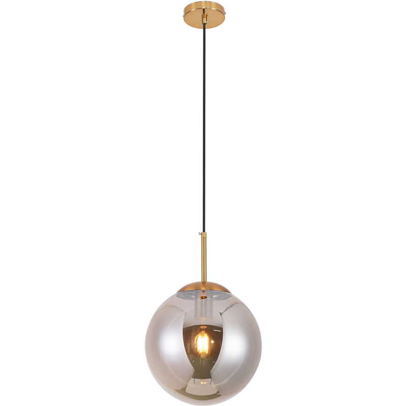 Image of Lampada a Soffitto Design Sfera - Lampada a Sospensione in Cristallo - Alvis Gigrio trasparente - Vetro, Metallo - Gigrio trasparente