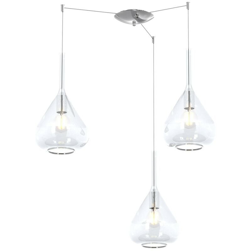 Lampadario top light kona 1177 cr s3 s tr e27 led