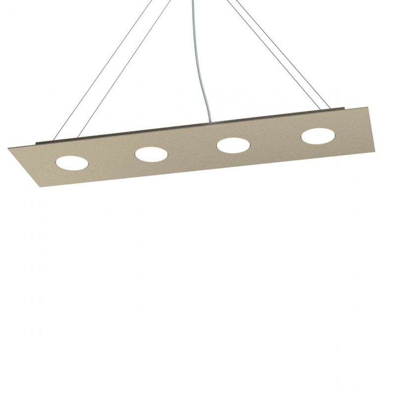 Image of Top-light - Lampadario moderno top light area 1127 s4 r gx53 led monoemissione metallo sospensione, finitura metallo sabbia - Sabbia