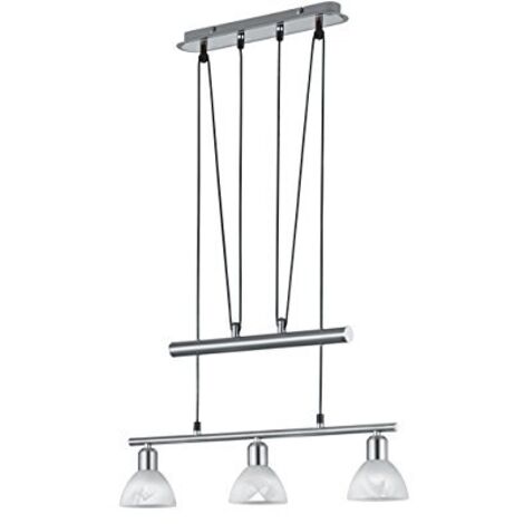 Lampadario Trio Levisto argento 3 luci E14 dimmer IP20