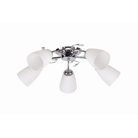 Lampadario Ursella 5 luci E14 bianco/cromo Candellux