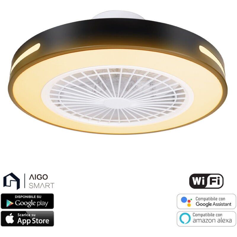 Lampadario Ventilatore da soffitto 55W Smart