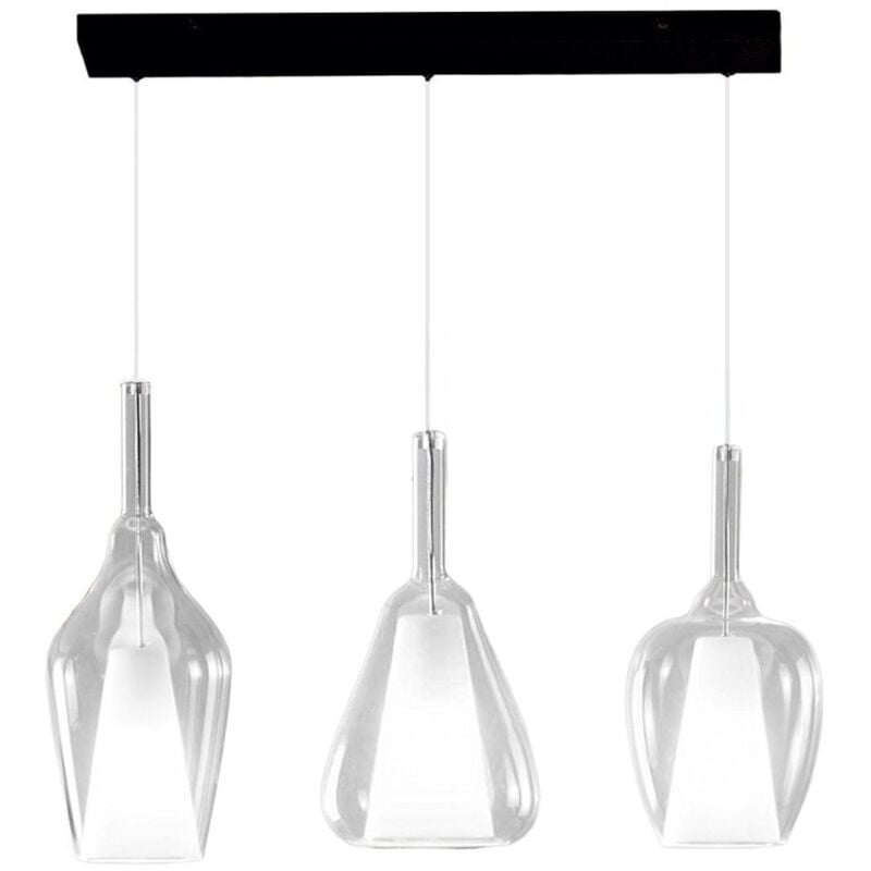 Gea Luce - Lampadario vetro trasparente ofelia s e27 led lampada soffitto