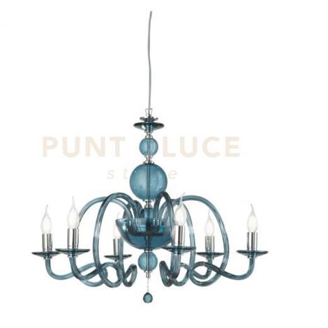 LAMPADARIO VIVALDI 6 LUCI OTTANIO CROMO ATTACCO E14 D.75CM