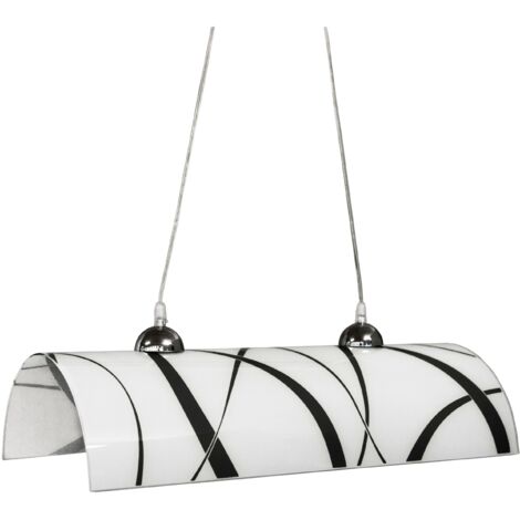 LAMPADARIO2XE27 M.CROMO V.LASTRA NERO